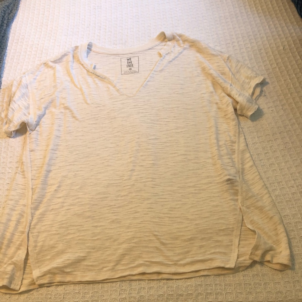 We The Free short sleeved shirt with small slots on the sides
